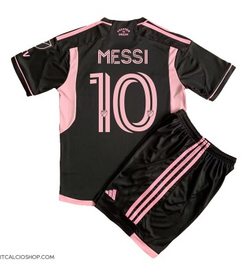 Inter Miami Lionel Messi #10 Seconda Maglia Bambino 2023-24 Manica Corta (+ Pantaloni corti)